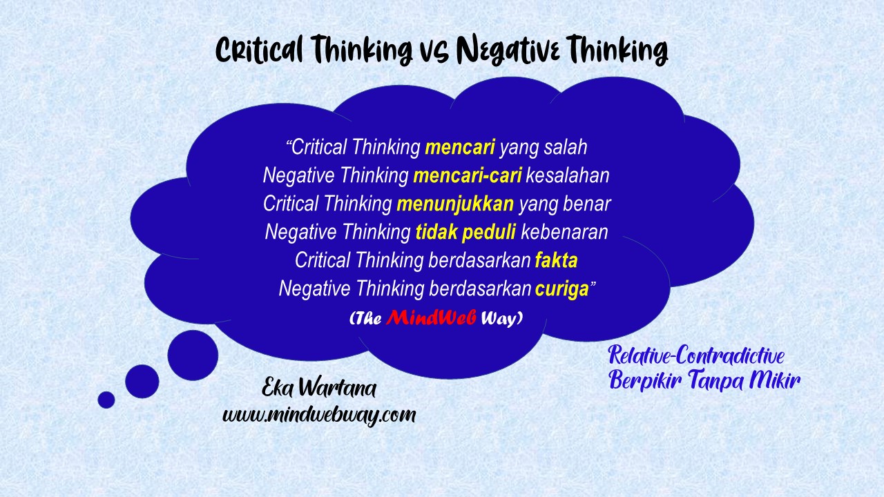 critical thinking vs negative thinking